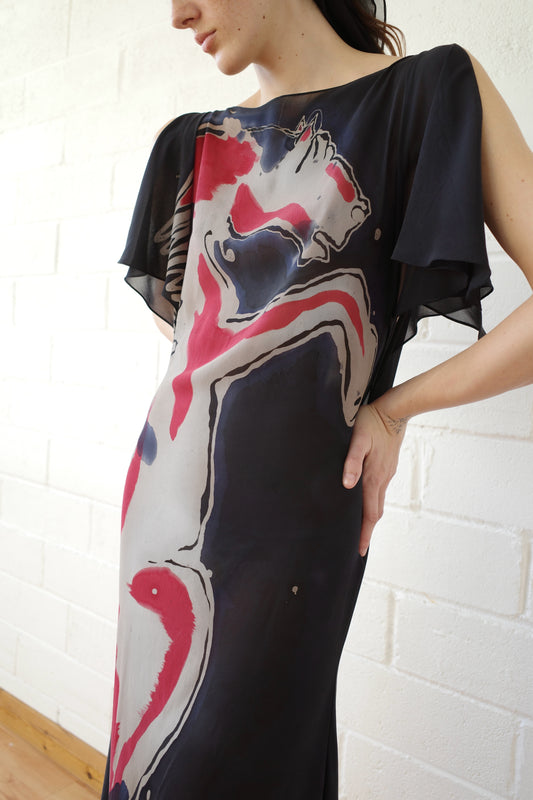 Silk Chiffon Equine Dress