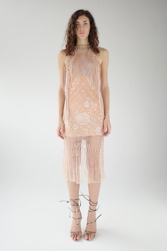 The Demi-Couture Piano Shawl Mini Dress- Small
