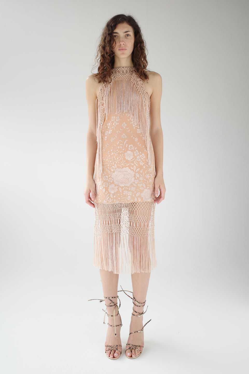 The Demi-Couture Piano Shawl Mini Dress- Small