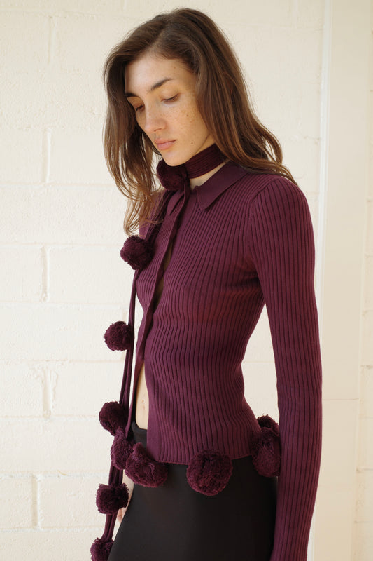 Pom Pom Cardigan