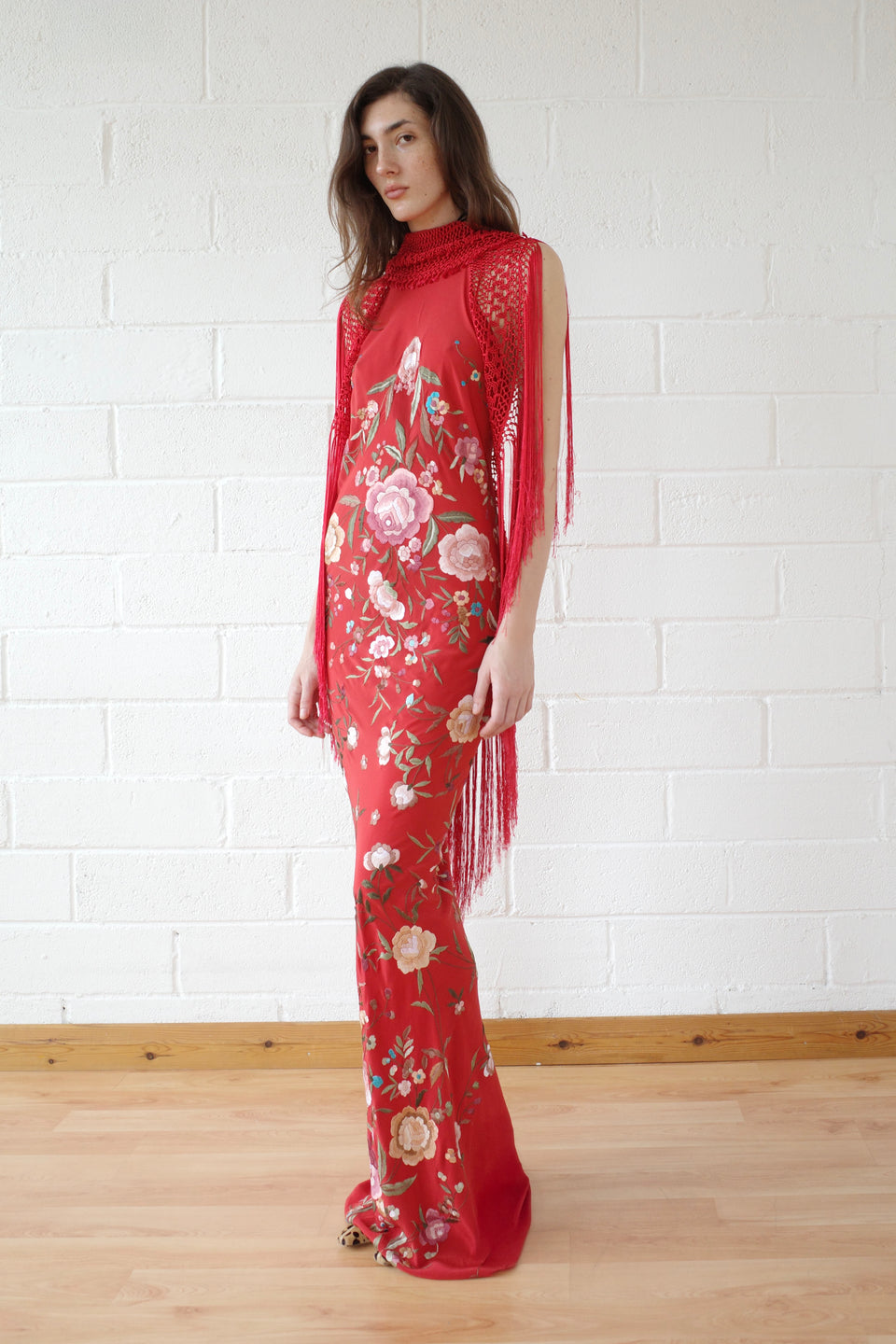 Demi Couture Piano Shawl Gown