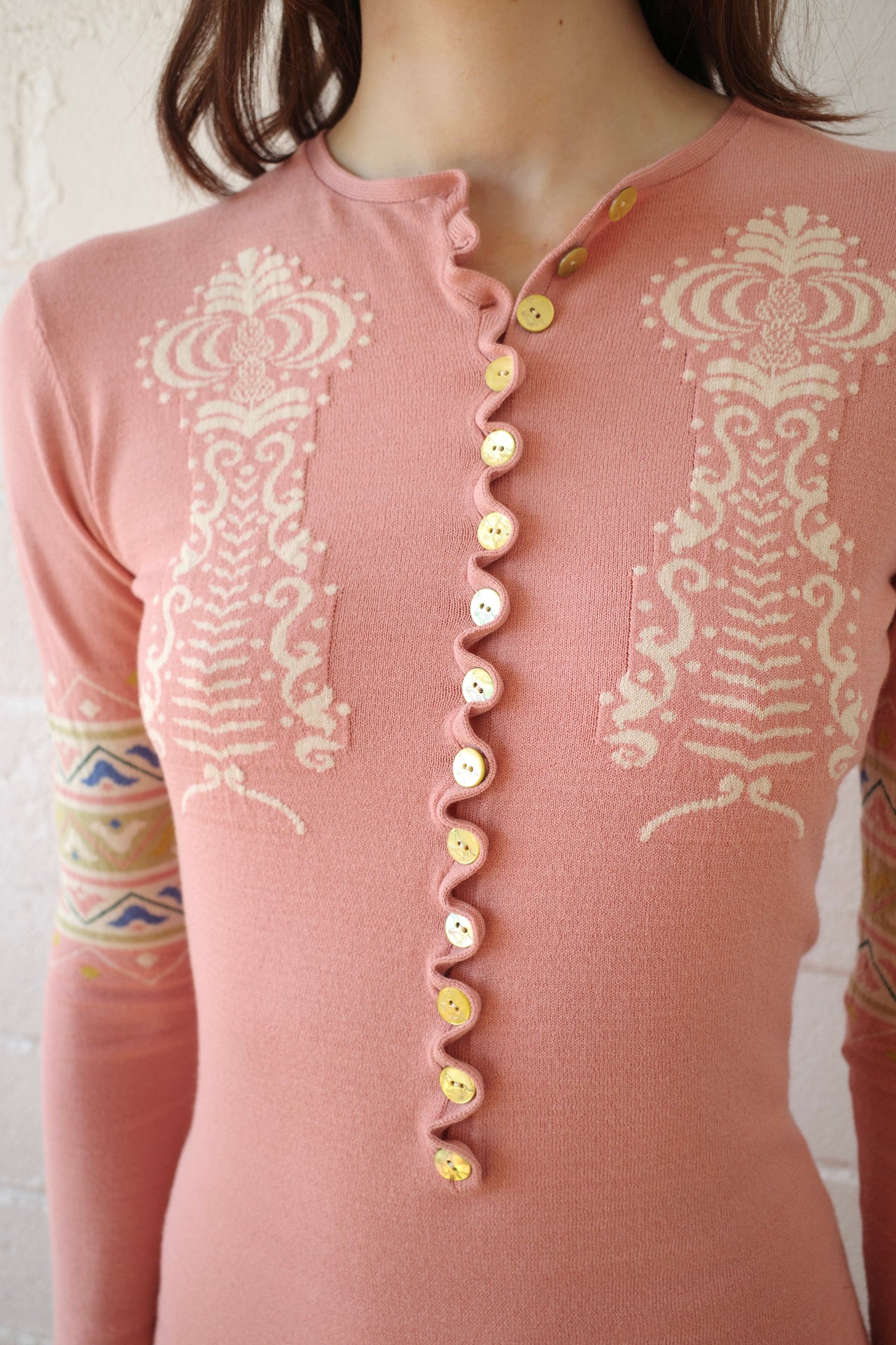 Knit Salmon Henley