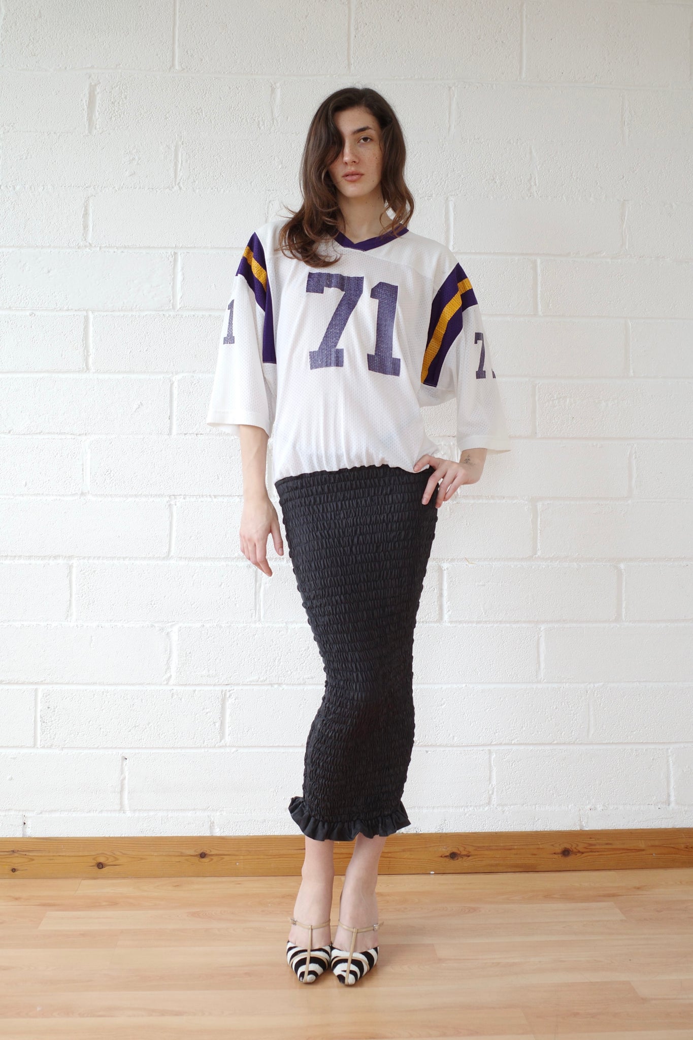 american football shirt dress FEMME FOOTBALL JERSEY MINI DRESS