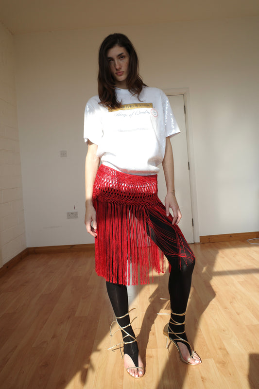 The Red Macrame Belt