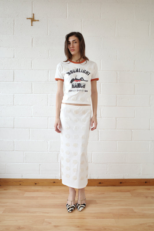 Mother of Pearl Paillette Ringer T- shirt