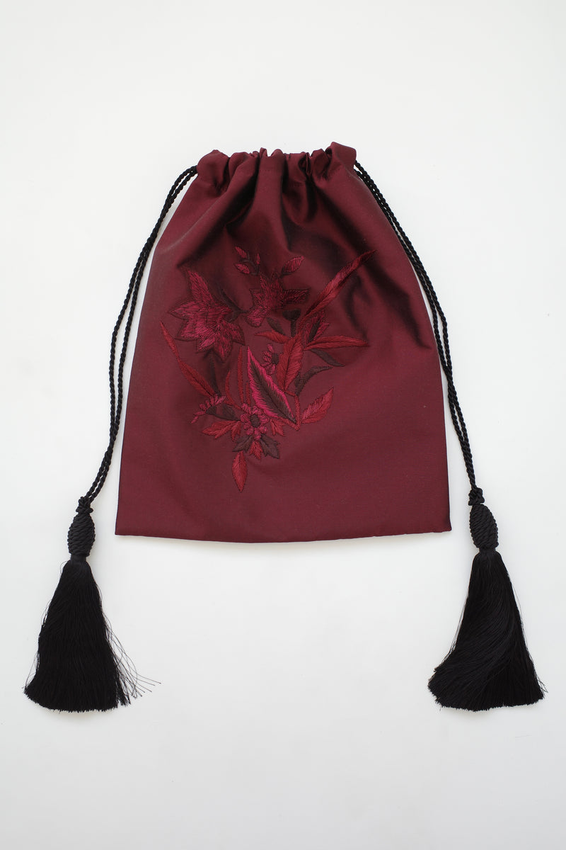 The Silk Tapestry Bag - Burgundy