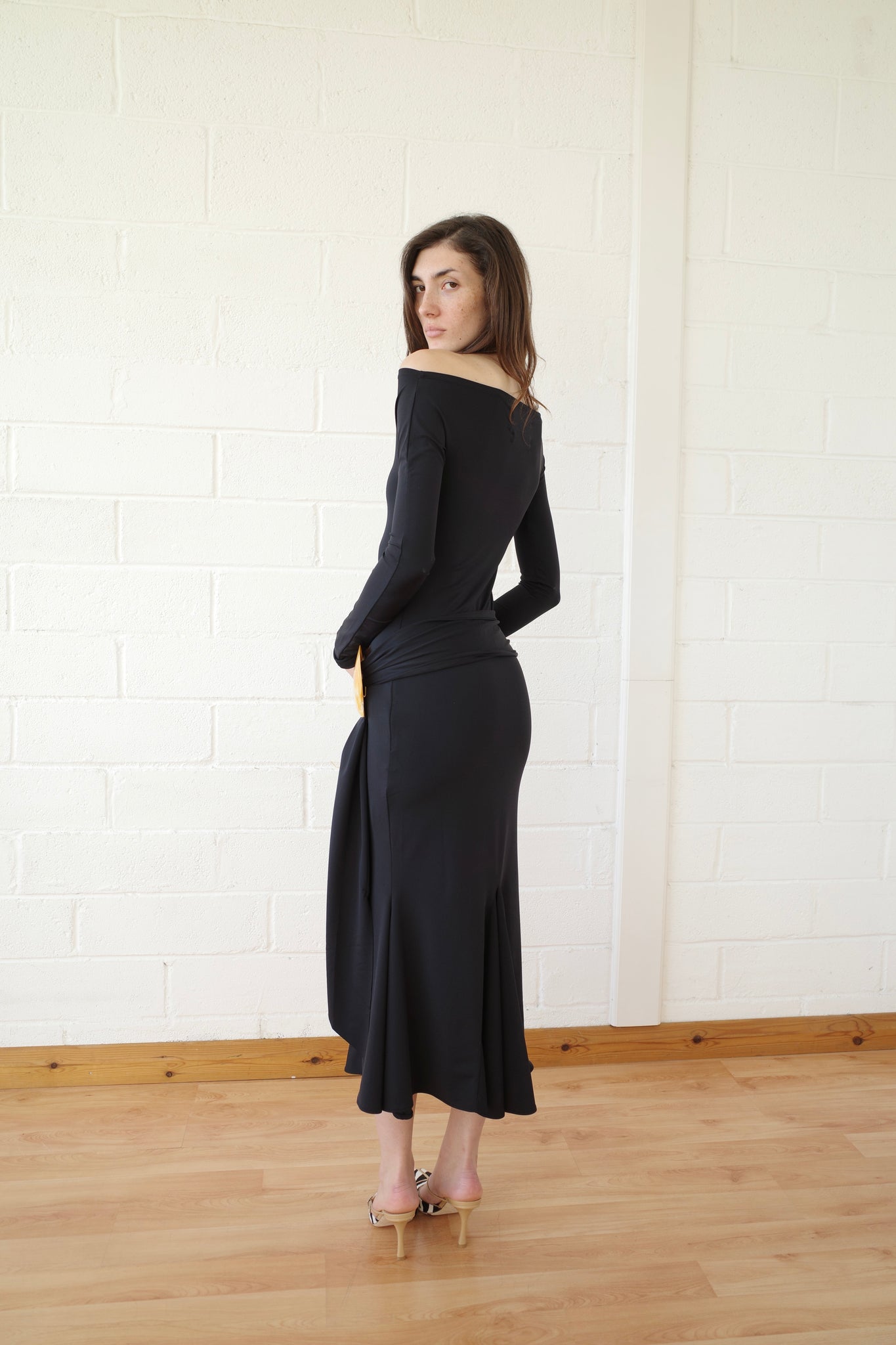 spandex black dress Minka Dress Black Coated Spandex