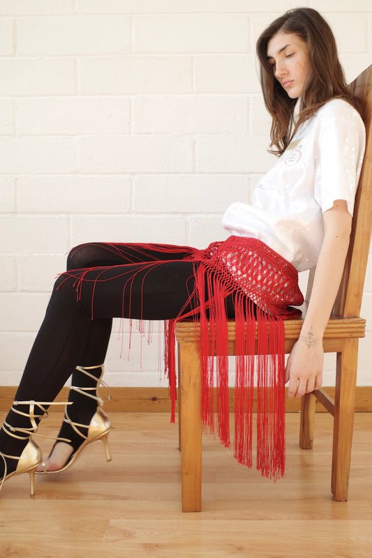 The Red Macrame Belt