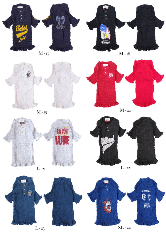 The Reconstituted Shirred Henley T-shirt