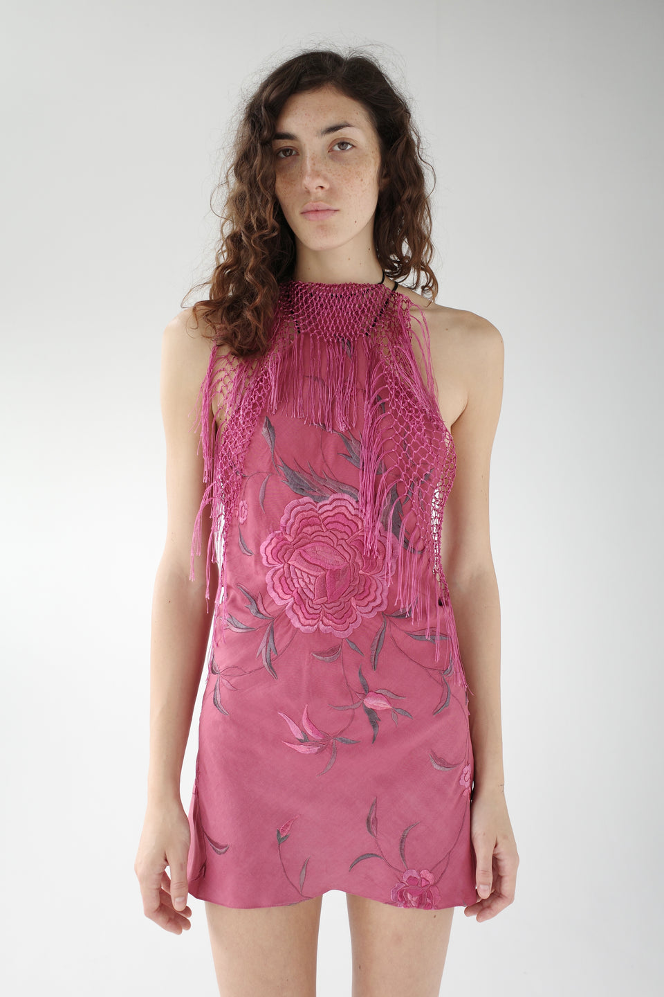 The Demi-Couture Piano Shawl Mini Dress- Small