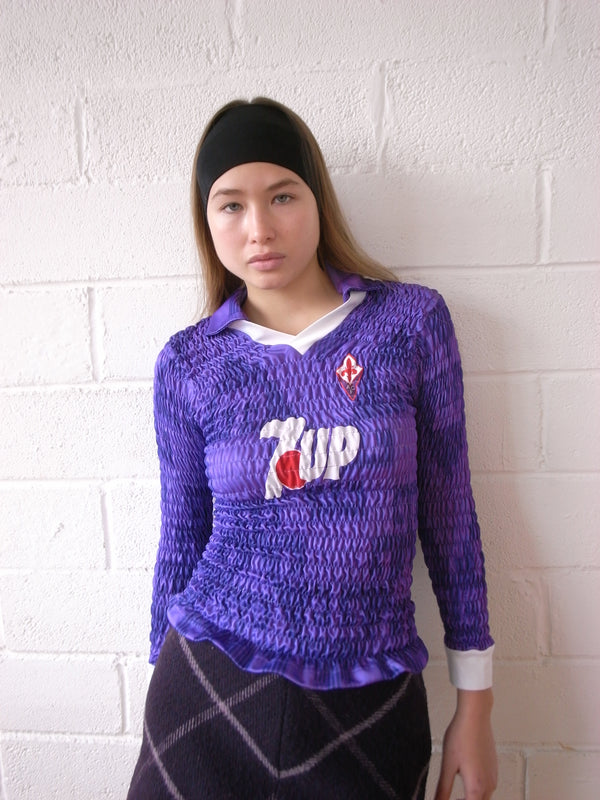 The Reconstituted Shirred Long Sleeve Football Top