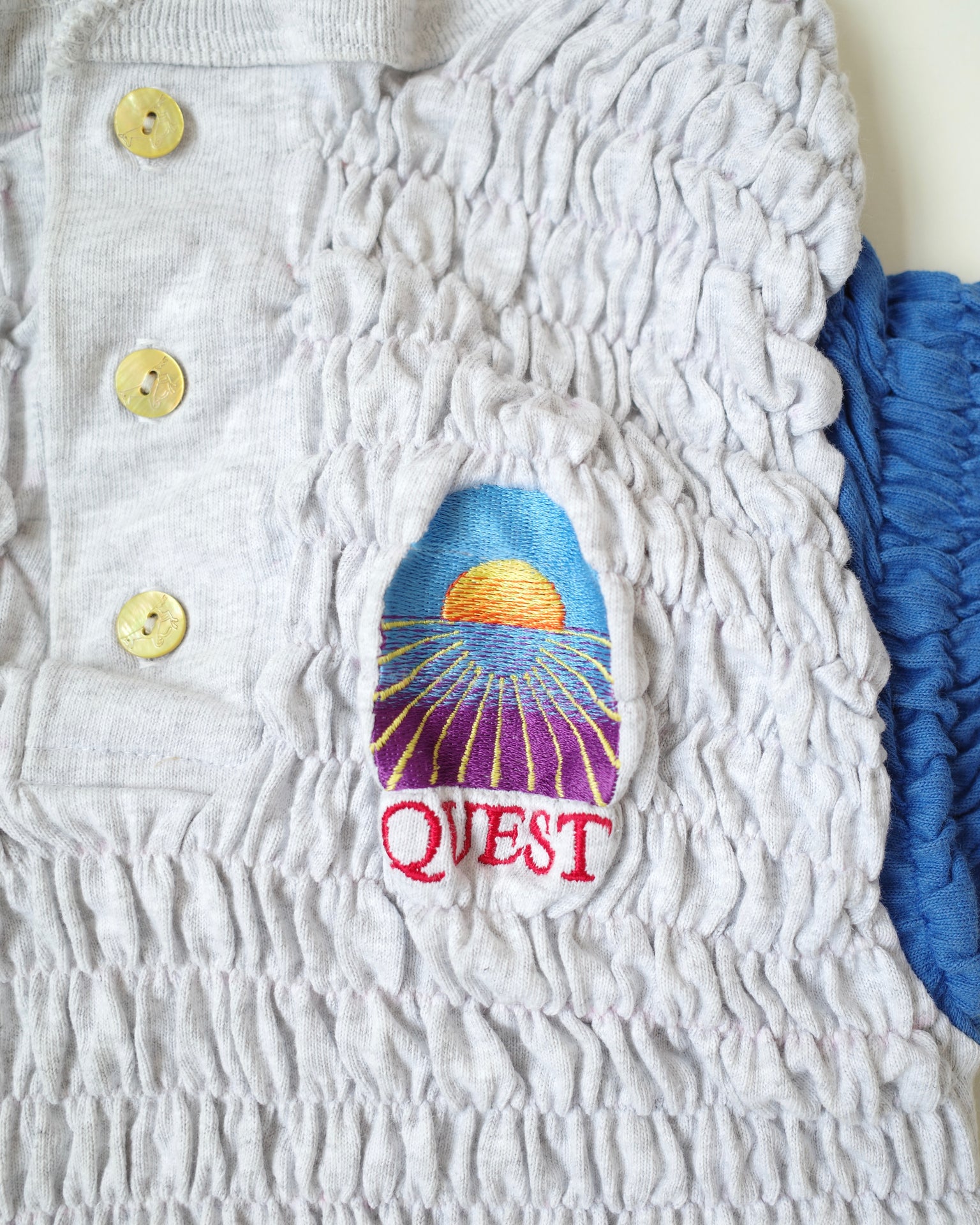 The Reconstituted Shirred Henley T-shirt
