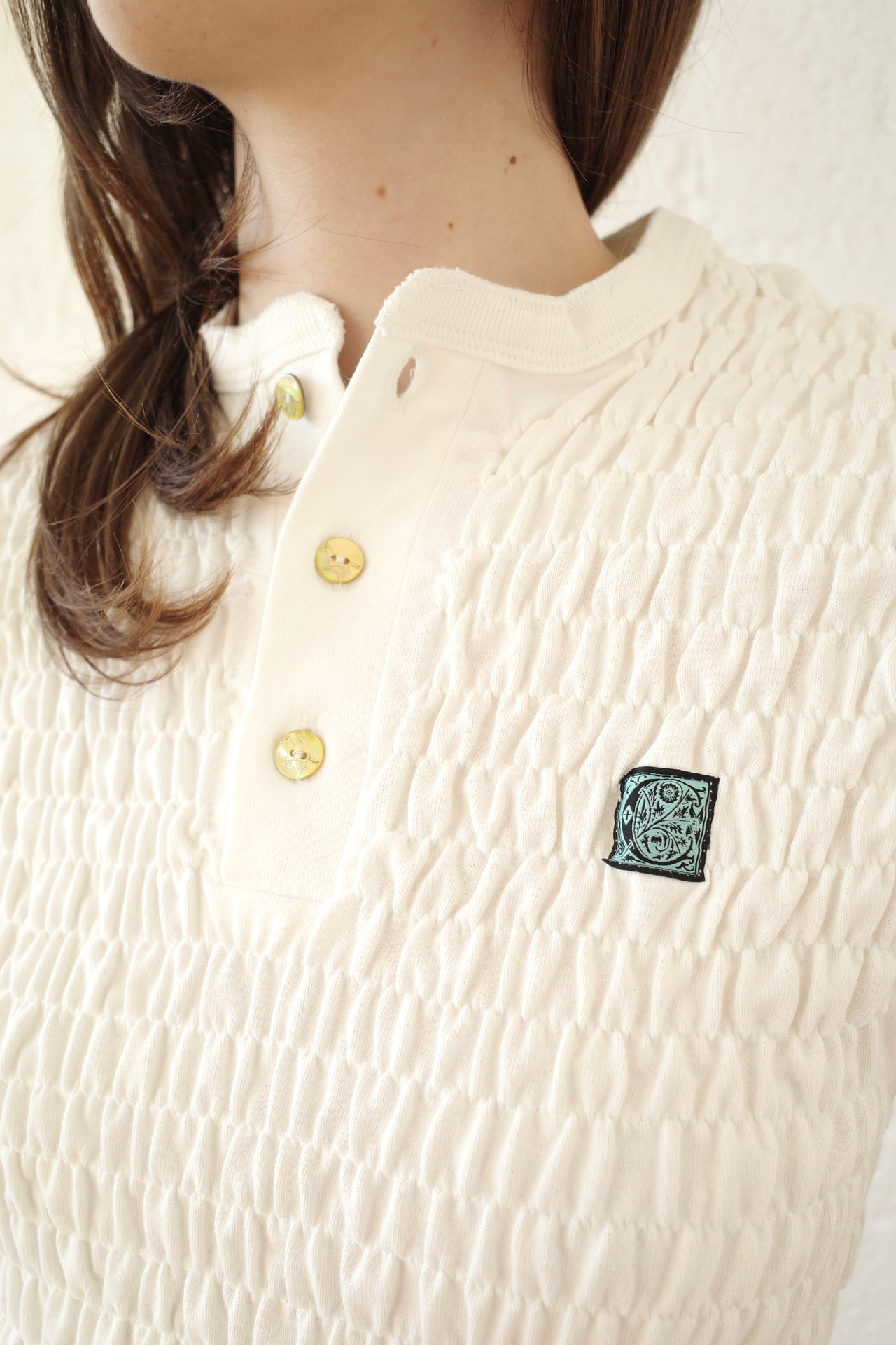 Shirred Henley Tutu Top