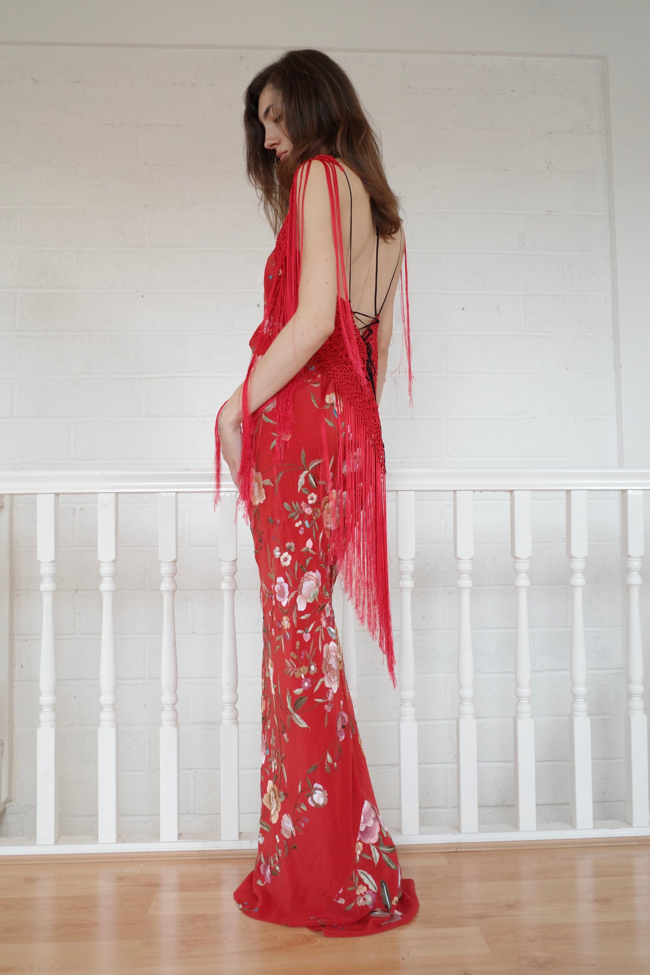 Demi Couture Piano Shawl Gown