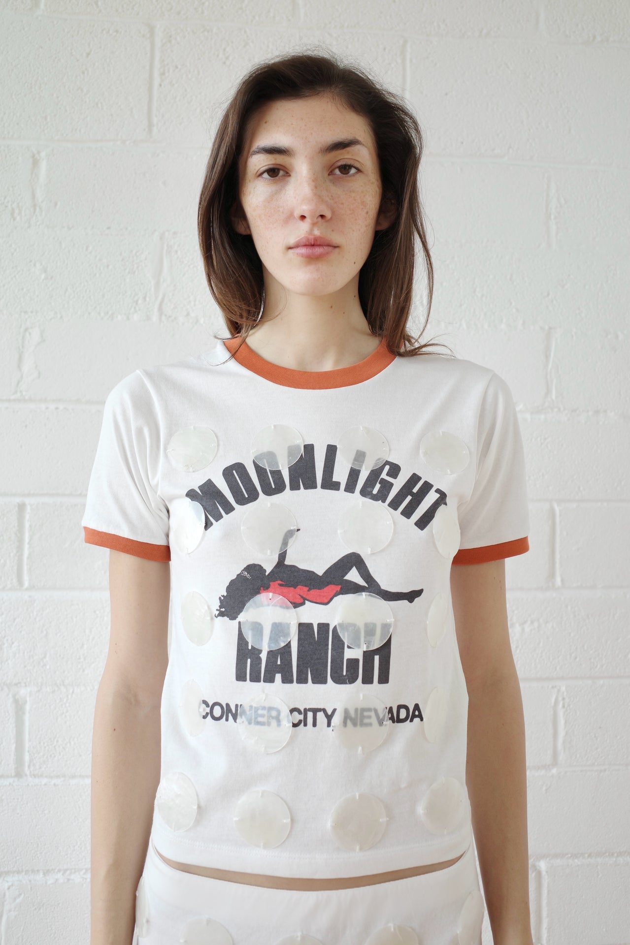 Mother of Pearl Paillette Ringer T- shirt