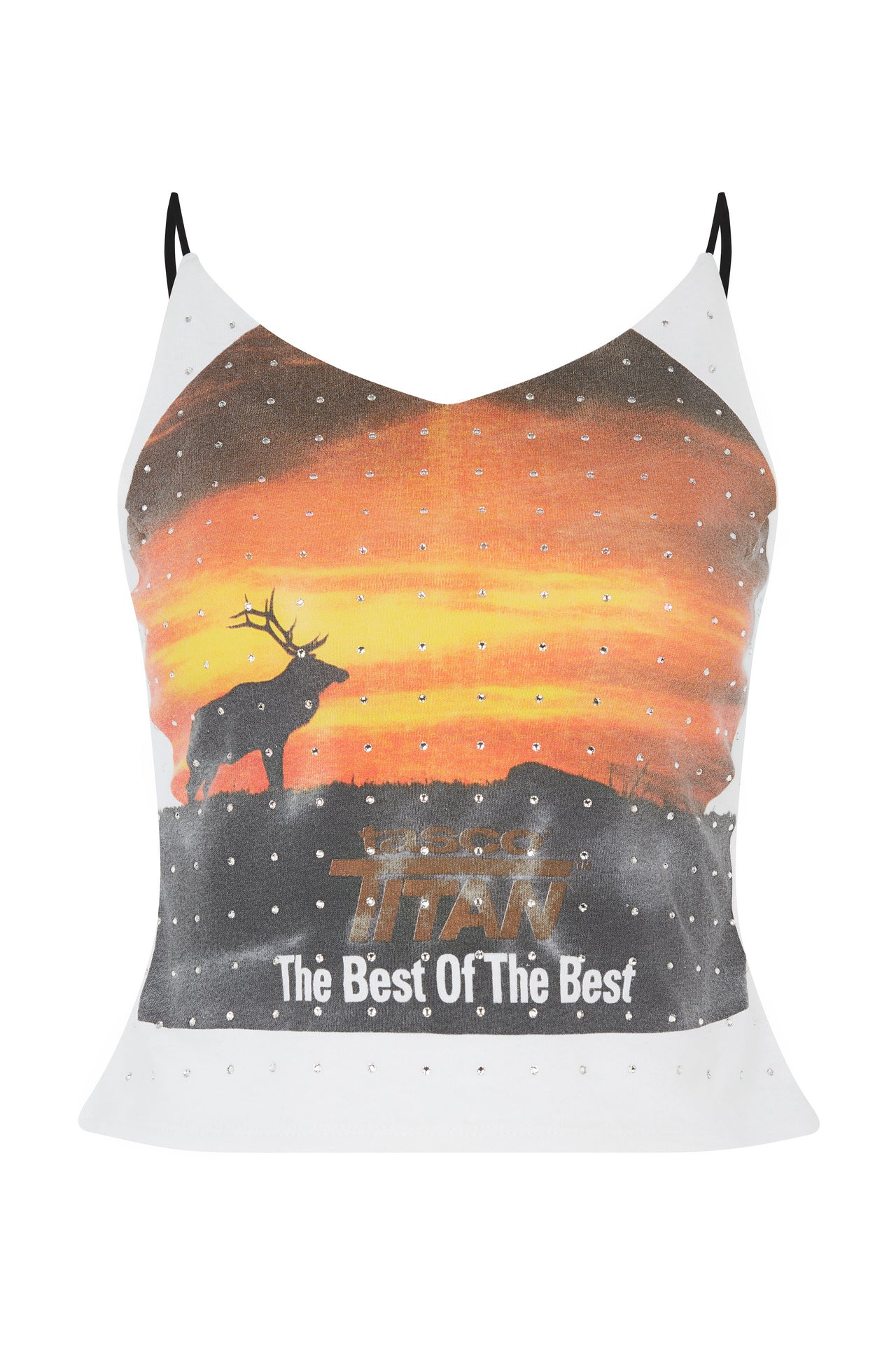 Exclusive- The Reconstituted T-shirt Swarovski Cami