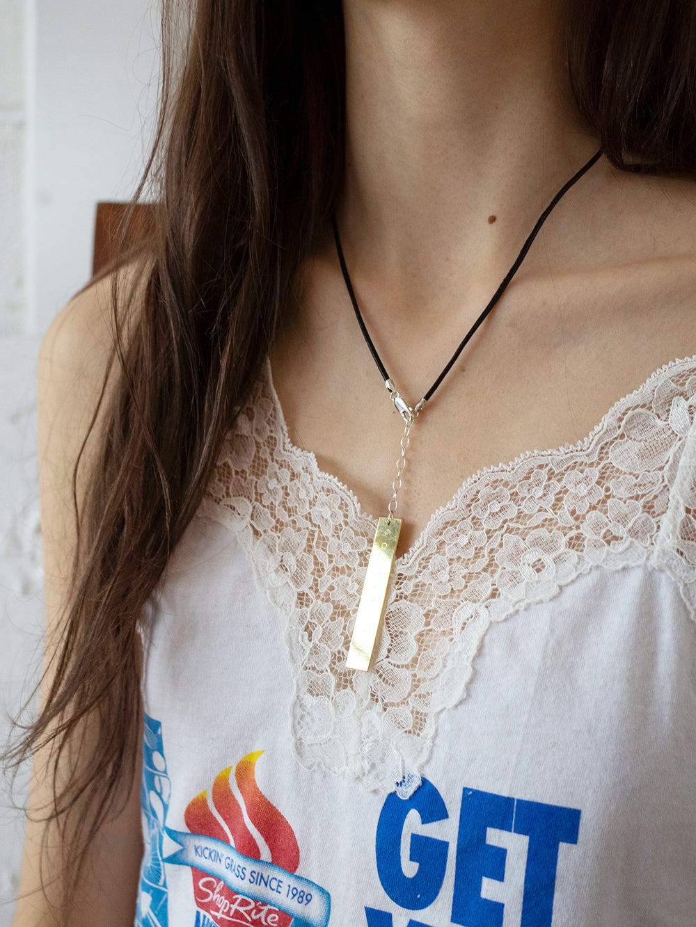 The Brass tag Logo Necklace