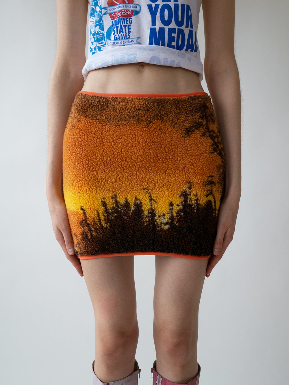 Exclusive- The Hudson River School Fleece Mini Skirt